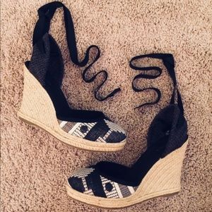 ALDO NEW Navy Blue Wedged Shoes, Sandals 39